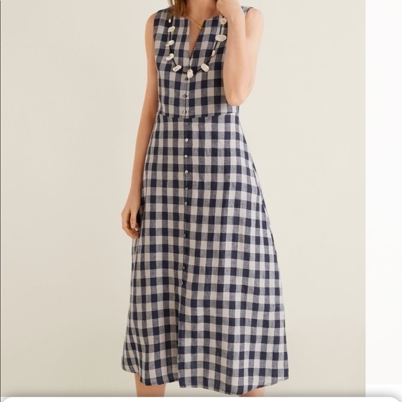 Mango summer Vichy check dress - Picture 6 of 8
